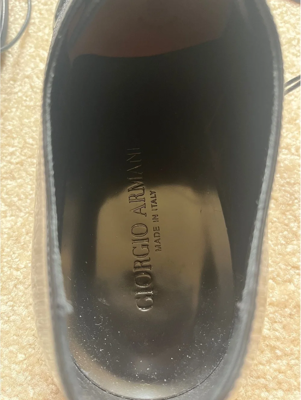 Giorgio Armani Black Patent Leather Dress Shoes